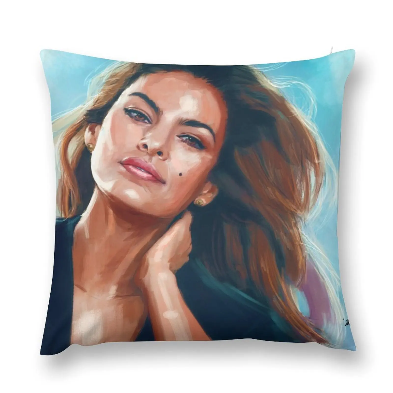 Eva Mendes- Sky Throw Pillow christmas decorations 2025 Cushion Cover Set Decorative Cushions For Living Room pillow