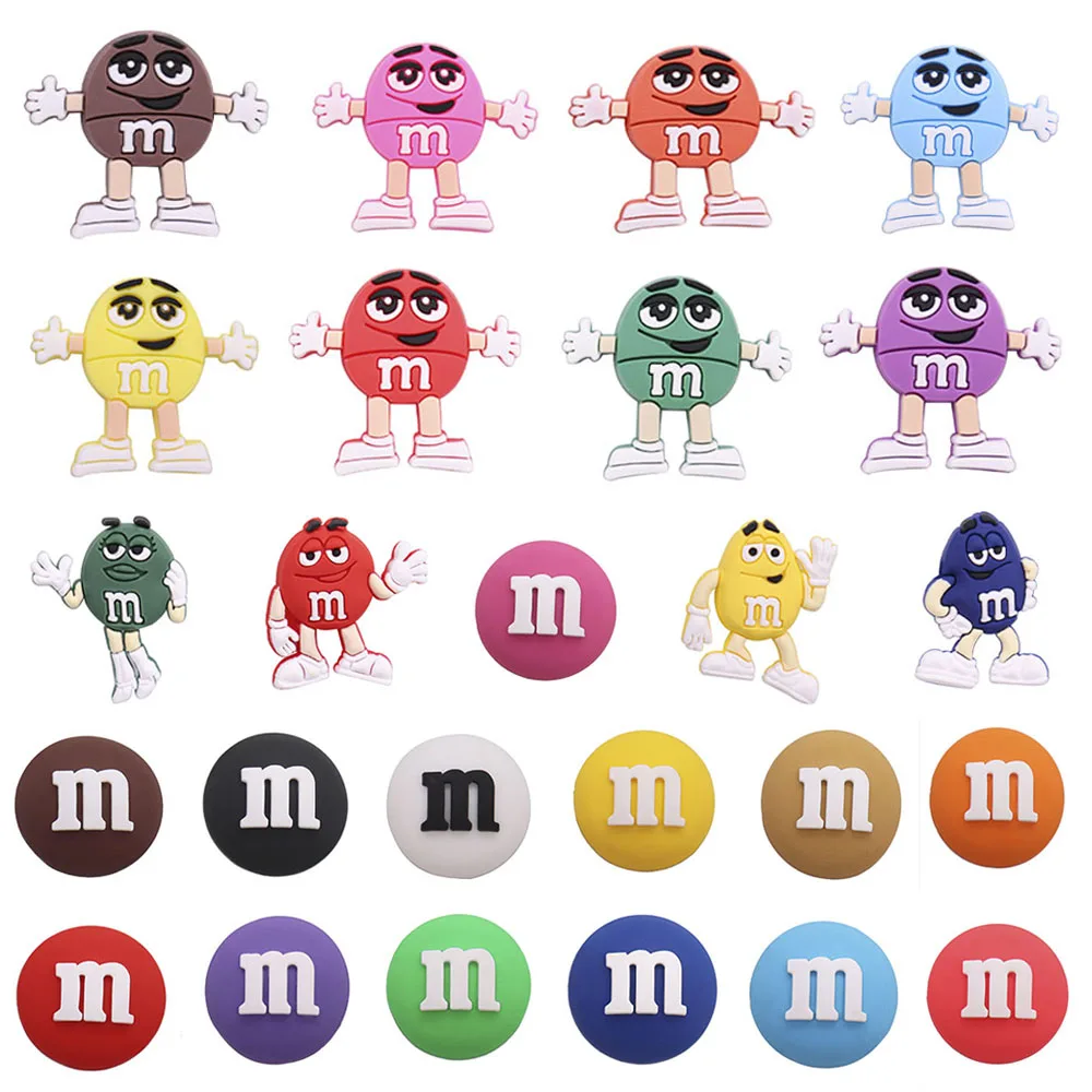 Mix 50pcs PVC Food Shoe Charms Buckle Kawaii Colorful Chocolate Sandals Shoes Decoration Fit Wristbands Kid Party Xmas Gift