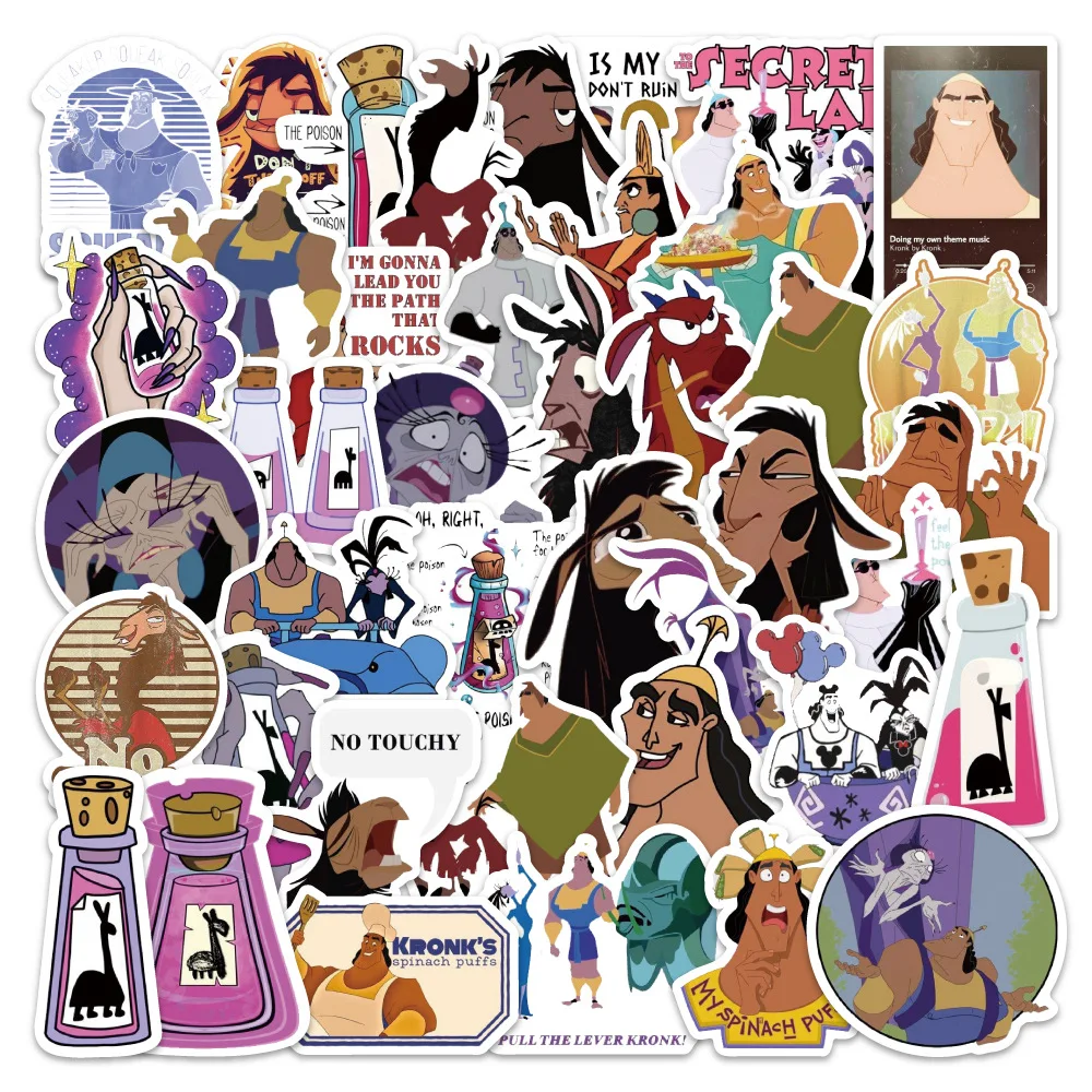 

54PCS Cartoon He Emperor's New Groove Watercolor Penguin Sticker DIY Mobile Phone Case Notebook Water Cup Toy Gift Sticker