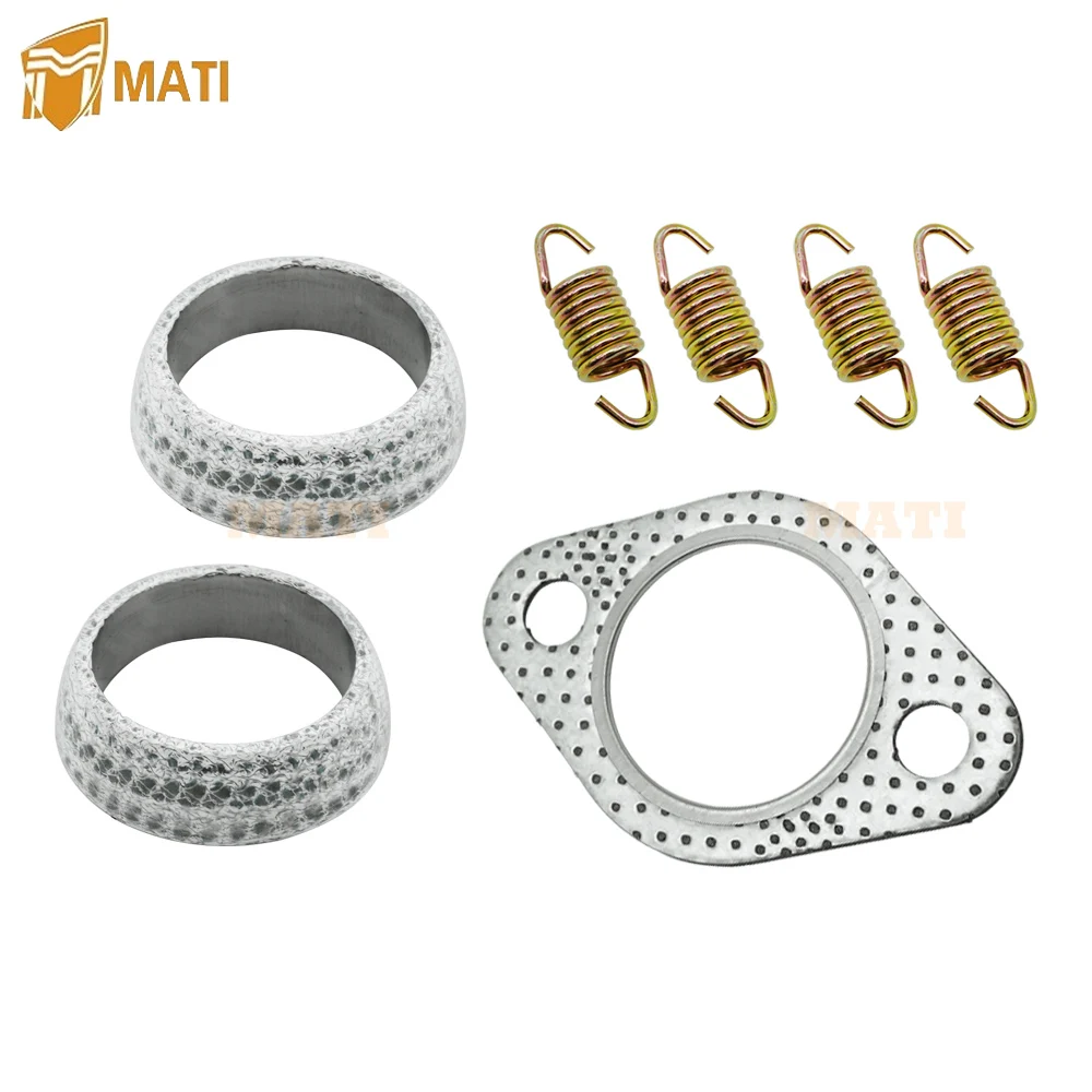 Exhaust Muffler Gasket Seal Spring Rebuild Kit for Polaris 01-14 Sportsman 400 450 500 Ranger 400 425 500 Scrambler 500 Hawkeye