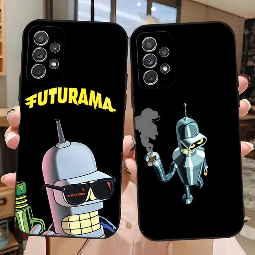 

Cartoon F-Futurama Robot Bender Phone Case For Samsung Galaxy A13,A21s,A22,A31,A32,A52,A53,A71,A80,A91 Soft Black Phone Cover