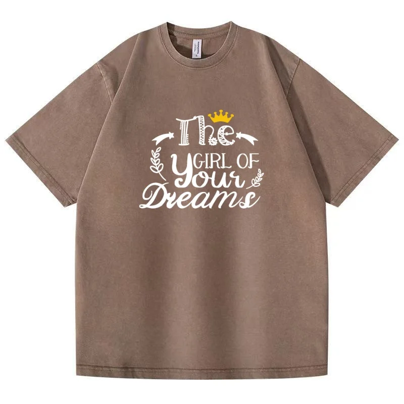 European and American style letter printed short sleeved T-shirt, pure cotton round neck, fashionable and casual couple style
