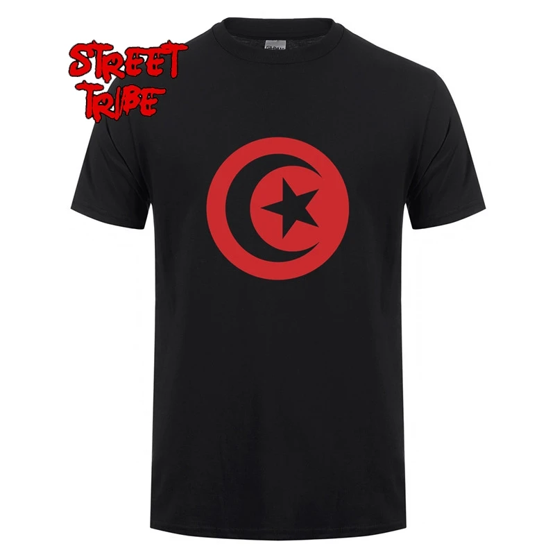 Summer New Tunisian T Shirt Novelty Funny Tshirt Tunisia Flag Mens Clothing Crew Neck Cotton Camiseta Men T-shirt