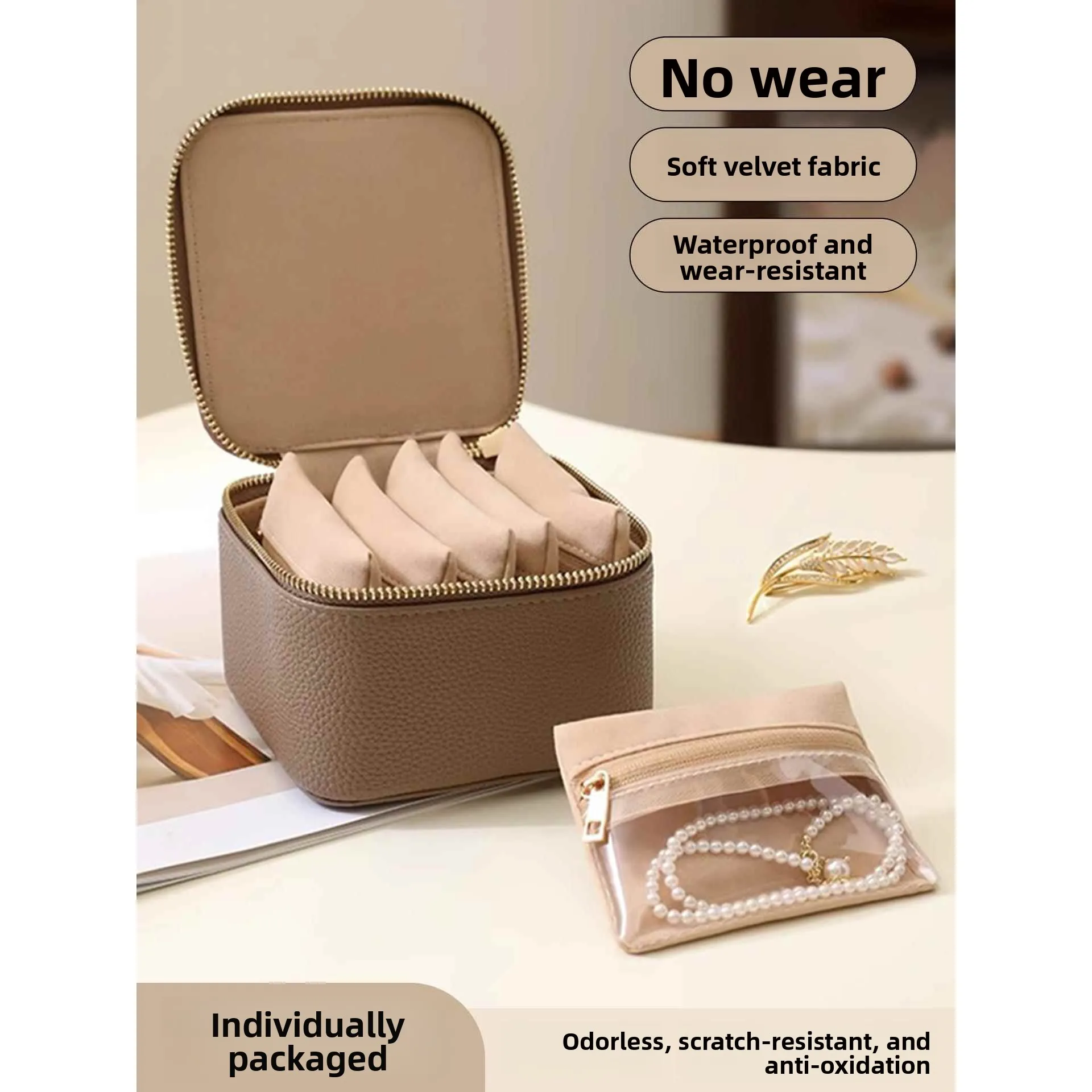 portable-large-capacity-gold-jewelry-storage-bag-box-elegant-precise-bracelet-earring-organizer-by-yan-xie-jewelry-storage