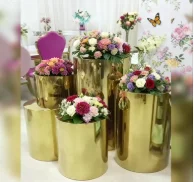 

5 шт./компл.) новый стиль свадебный дизайн цилиндр металлическая подставка для цветов большой металлический круглый цилиндр плинтус подставка для свадьбы qq260