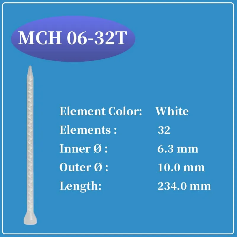 

MCH 06-32T двухкомпонентный статический миксер 100шт.