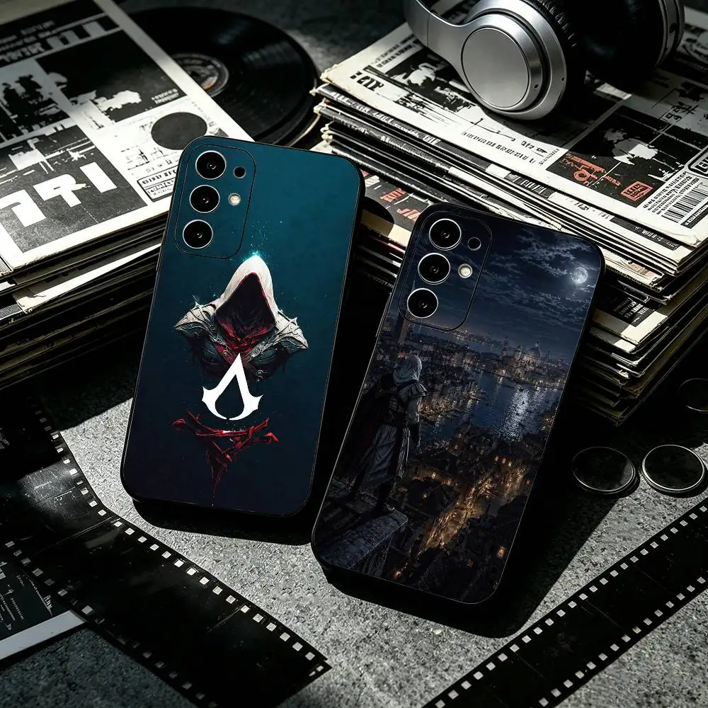 A-Assassin C-Creed Logo Graphic   Anti-drop Soft Silicone Case for Samsung S26 S24 S23 S22 S21 Ultra Plus FE Lite Black