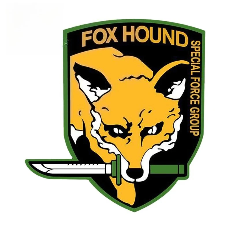 Etiqueta engomada personalizada del coche de la historieta Metal Gear Solid Fox Hound impermeable a prueba de arañazos vinilo calcomanía