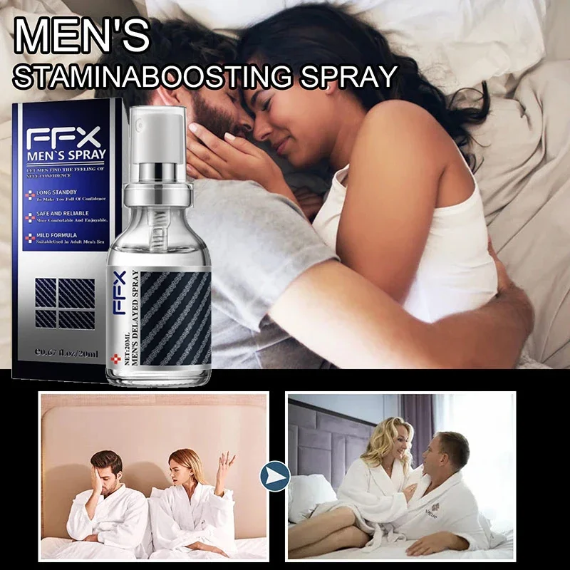 Spray anti ejaculação precoce para homens Spray de atraso sexual masculino para uso externo, produtos duradouros, óleos para aumento do pênis, 60 minutos