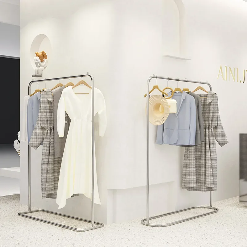 디스플레이 랙, 스테인리스 스틸, 행거, 나카지마 선반, 바닥부터 천장까지,