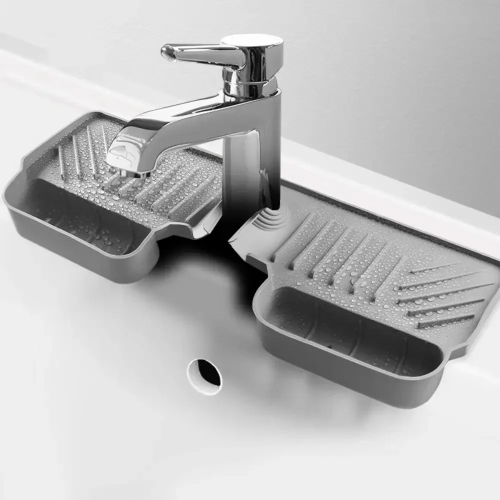 

Бытовая силиконовая сушилка для раковины, Впитывающий Коврик для кухонного смесителя, защита от разбрызгивания раковины, дренажная столешница