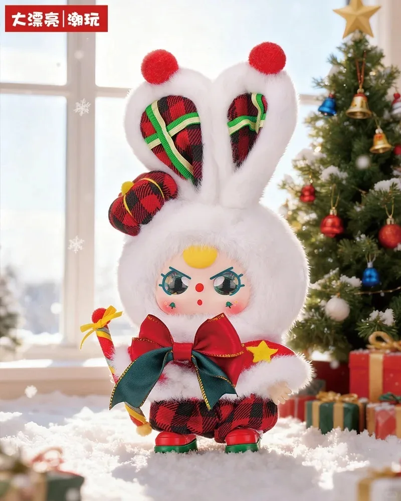 Подлинная детская серия «Три С Рождеством», виниловая плюшевая слепая коробка, зимняя ограниченная коллекция модных игрушек, женские подарки на день рождения, новинка