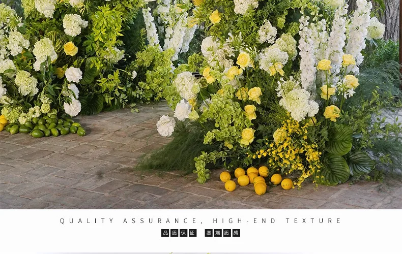 Künstlicher grün-weißer Blumenbogen aus Ochsenhörnern, Hintergrund für Hochzeitszeremonien, gewölbter Blumenrahmen, Arrangement für Party- und Eventdekoration. – Detail 5