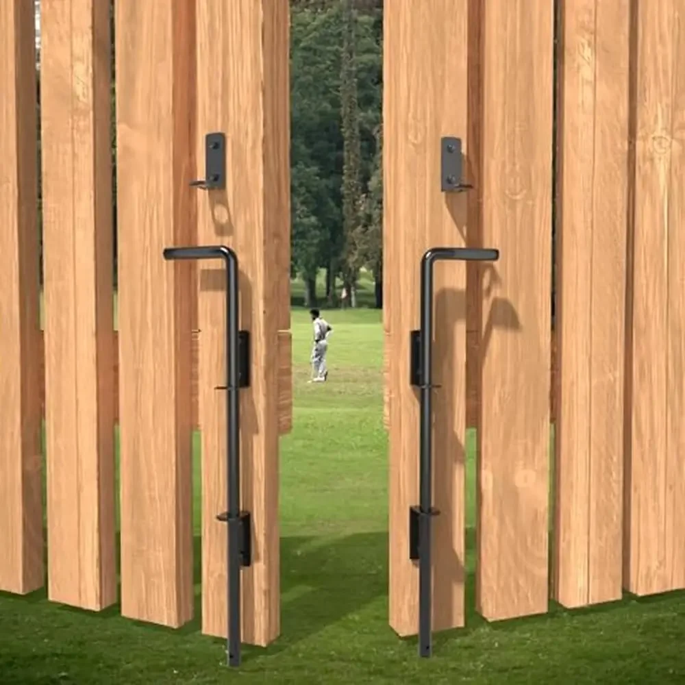 

Деревянные металлические ворота, тростниковый болт, защелка, фурнитура, безопасный стопорный механизм, безопасность ворот, прочный и простой в установке, черный