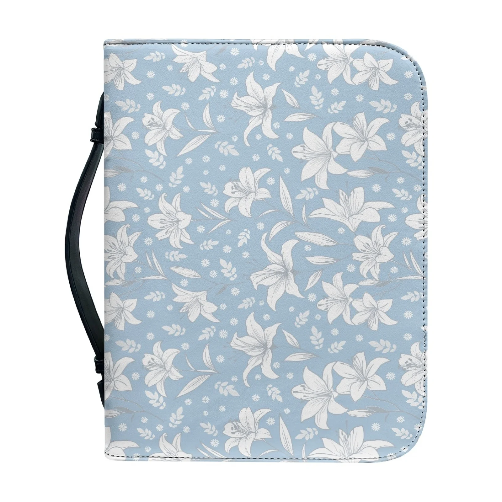 XIXIRIMIDO White Floral Pattern Waterproof Bible Covers for Outdoor PU Leather Church Bible Bag 2026 New