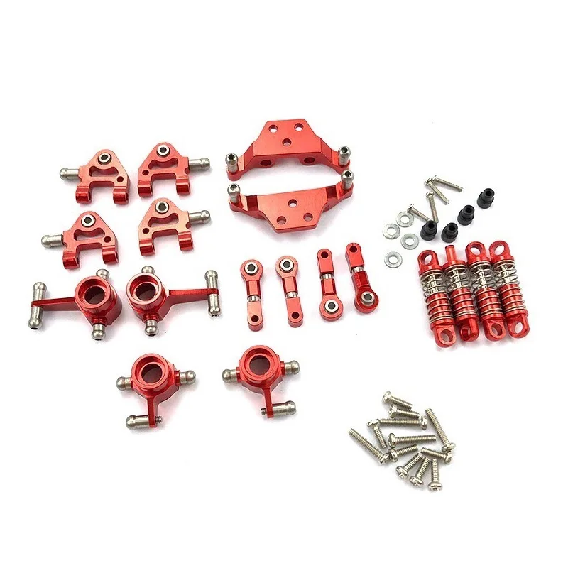 Atualizar Metal Shock Absorber para Wltoys, Conjunto completo vermelho, K969 K979 K989 K999 P929 P939 Rc Car