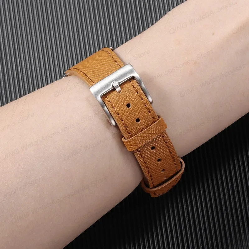 Leather Strap for Huawei for Seiko Universal Quick Release Watchband 18mm 20mm 22mm Cowhide Sport Bracelet Men Women Wristbelt