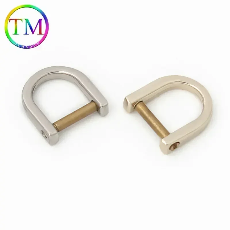 50-200 pieces Nolvo World 6Colors Wholesale Metal Mini D Ring Buckle  Handbag Accessories For Bag Purse Zipper Slider