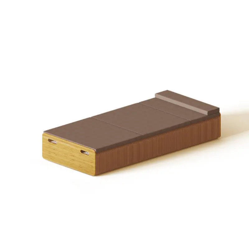 Single Office Lunch Break Portable Multifunctional Brown Sofa Bed Home Foldable Organ Paper Bed