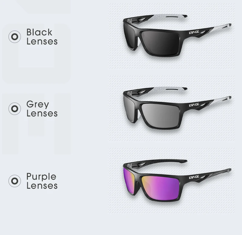Kapvoe Polarisierte Sonnenbrille, Modische Outdoor-Sportbrille, UV400-Schutz, Camping- und Angelbrille, Wander- und Laufbrille für Männer, Radfahrbrille – Detail 6