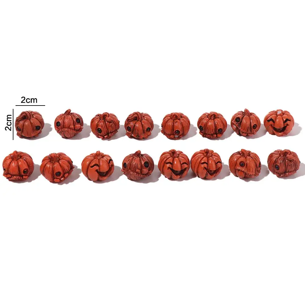 16Pcs Creative Miniature Halloween Decor Gothic Style Resin Mini Pumpkin Figurine Unique Orange Mini Halloween Ornaments