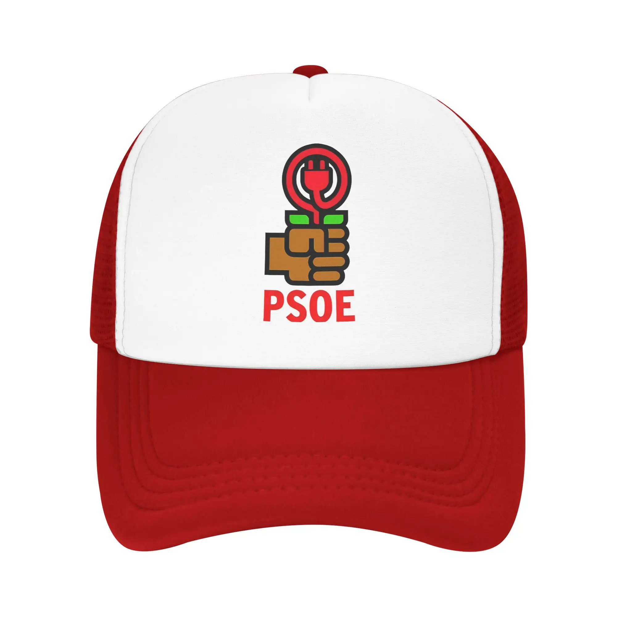 Gorra de golf de malla con logo PSOE Pedro Sánchez, para hombre y mujer, ajustable, de espuma, estilo trucker, para uso casual, ideal para el verano.