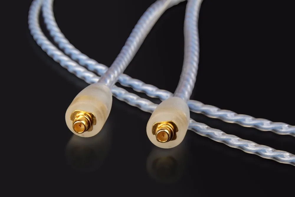 Occ prata chapeado atualizar cabo de áudio para logitech ue900/westone ac10 ac20 monitores de músico série aventura alfa