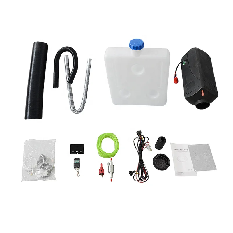 سخان ديزل محمول 5 كيلو وات 12 فولت، سخان ركن أسود مدمج لتخييم RV مع تصميم موفر للطاقة