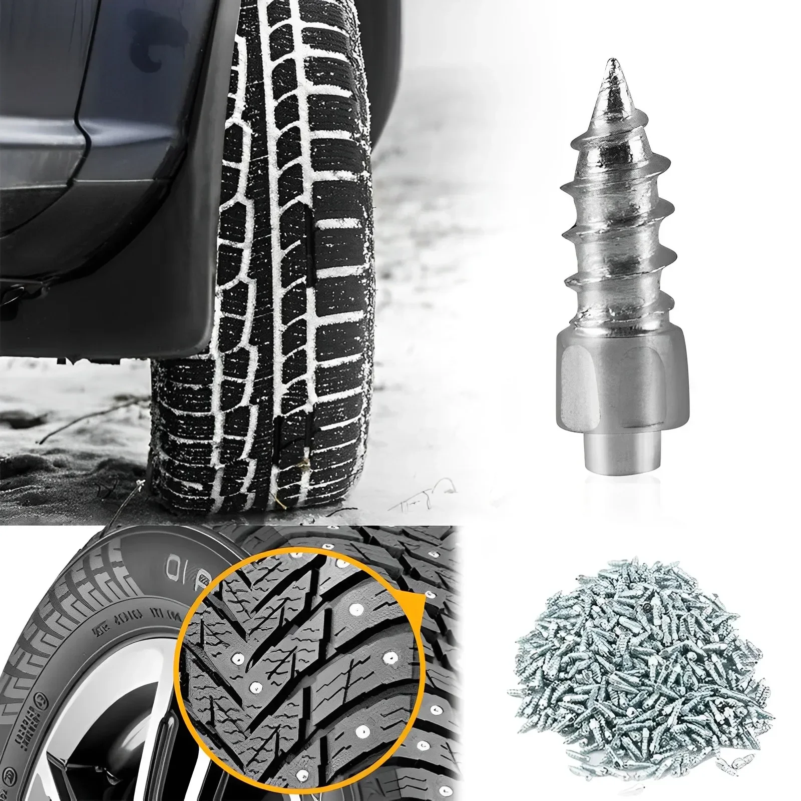 50-10Pcs Winter Anti-Slip Screws Nails Universal Off-road Car Mountain Bike Truck Motorcycle Tires Anti Skid Snow Alloy Spikes