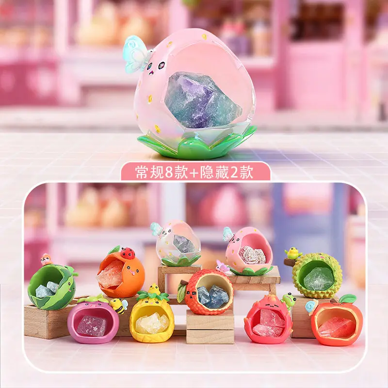 

Fruit Paradise Energy Crystal Blind Box Cute Fruit Mini Figurines Christmas New Year Desktop Decoration Gift For Women Girls