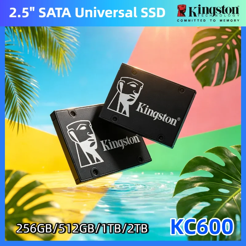 SSD Kingston KC600 256GB 512GB 1TB 2TB SATA3 2.5 Internal Solid State Drive for Laptop Desktop PC Pro Unit