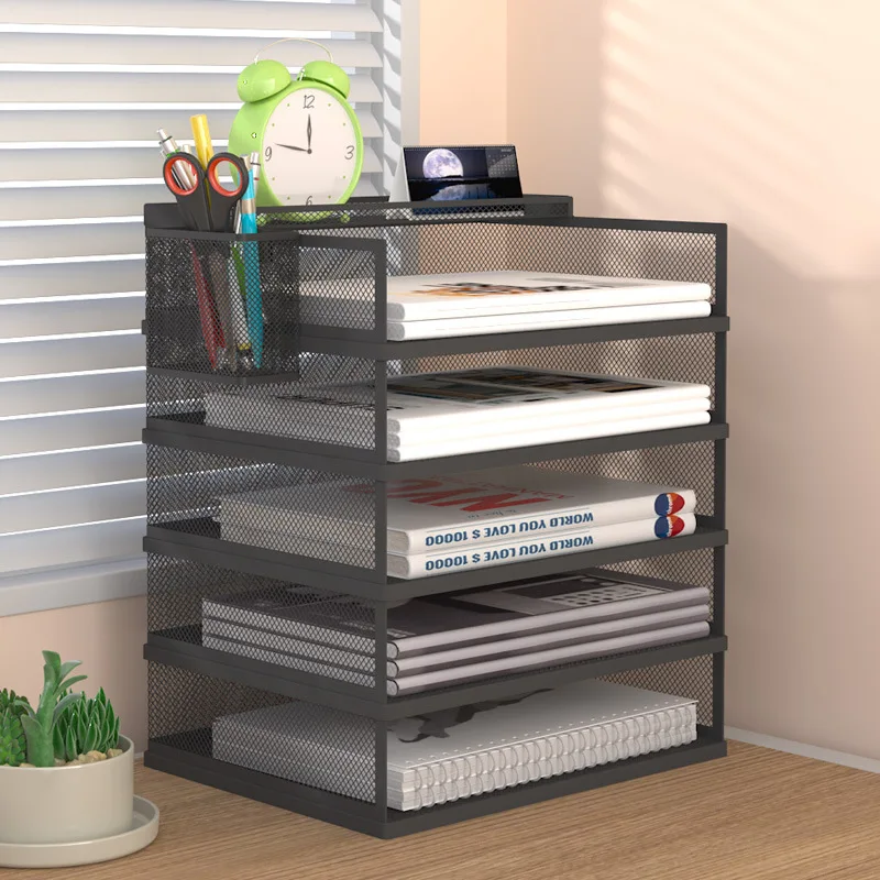 a3-metal-desktop-file-organizer-multi-layer-storage-box-office-document-arrangement-rack-home-desk-storage-shelf