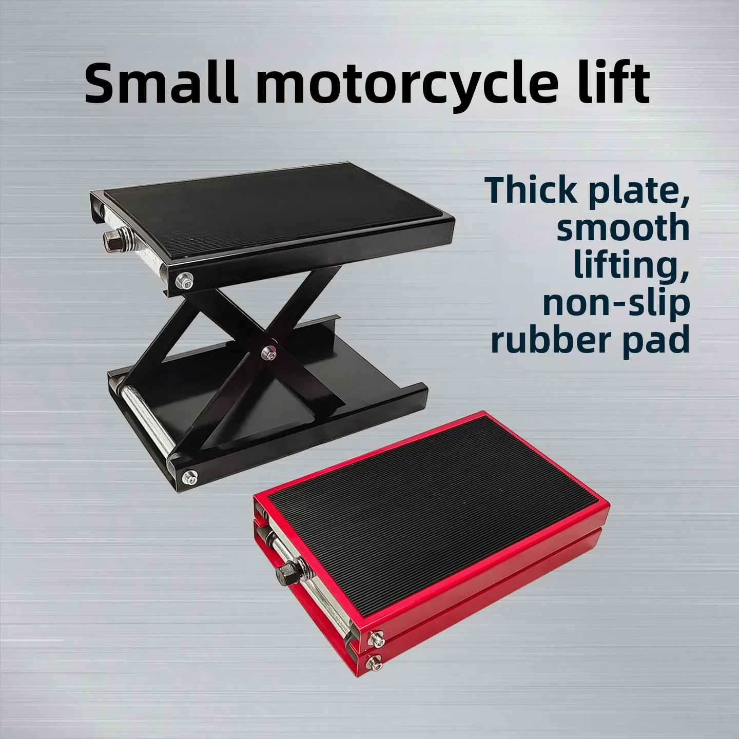 Motorcycle Scissor Lift Jack Stand Manual Platform Hoist for Motorbike Repair Maintenance Workshop with Stable Steel Frame and