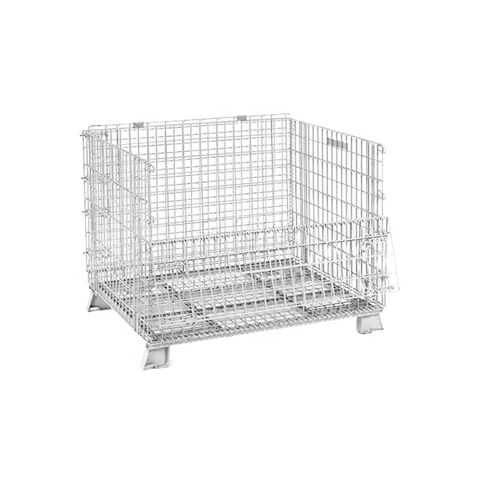 Cage Wire Mesh Warehouse Storage Bin Metal Basket