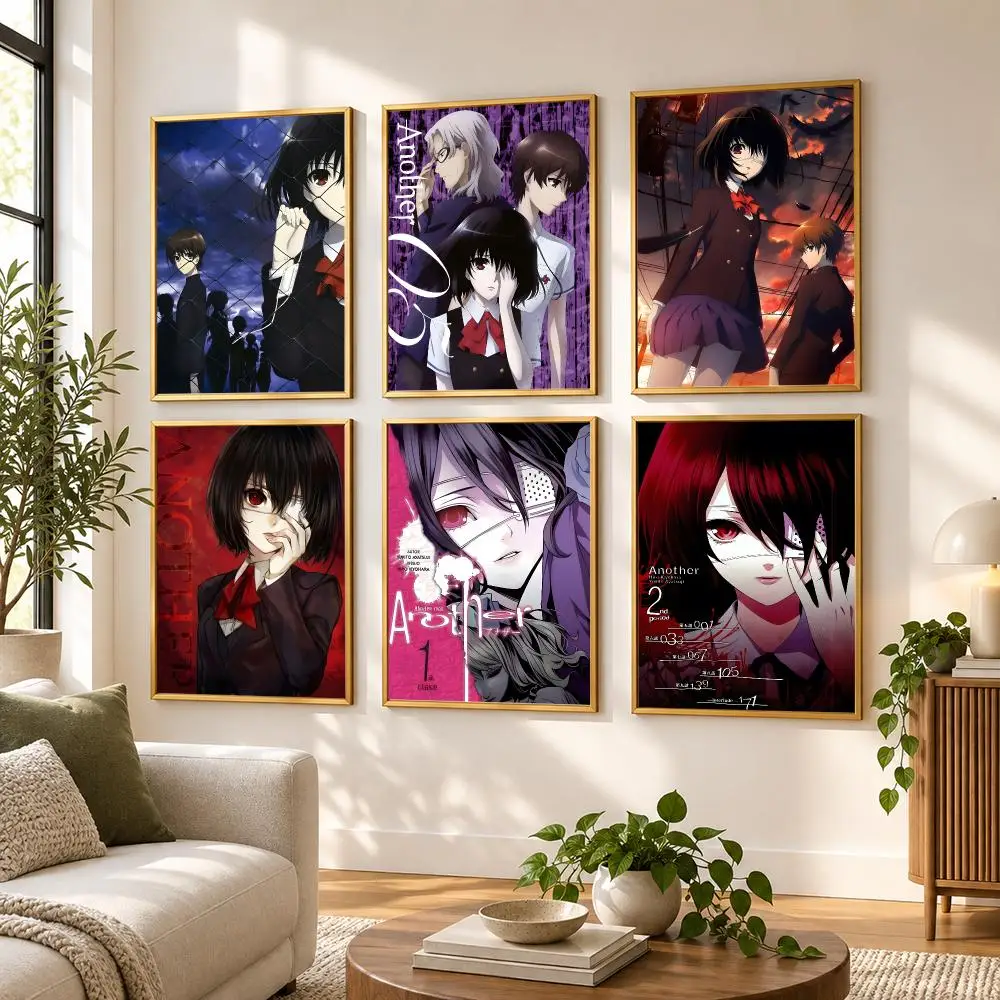 Japanese Horror Anime Another Poster HD art sticky wall waterproof home living room bedroom bar aesthetic decoration