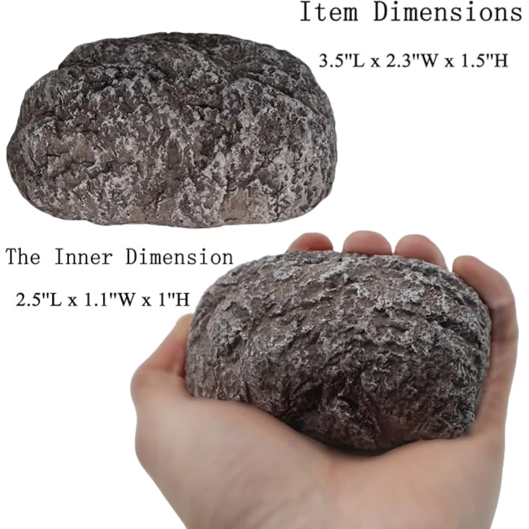 إخفاء مفتاح الصخور الحجر وهمية الغيار مفتاح إخفاء Geocache حاوية التخزين السرية تبدو تحويل حقيقي آمنة للحديقة الخارجية S #6