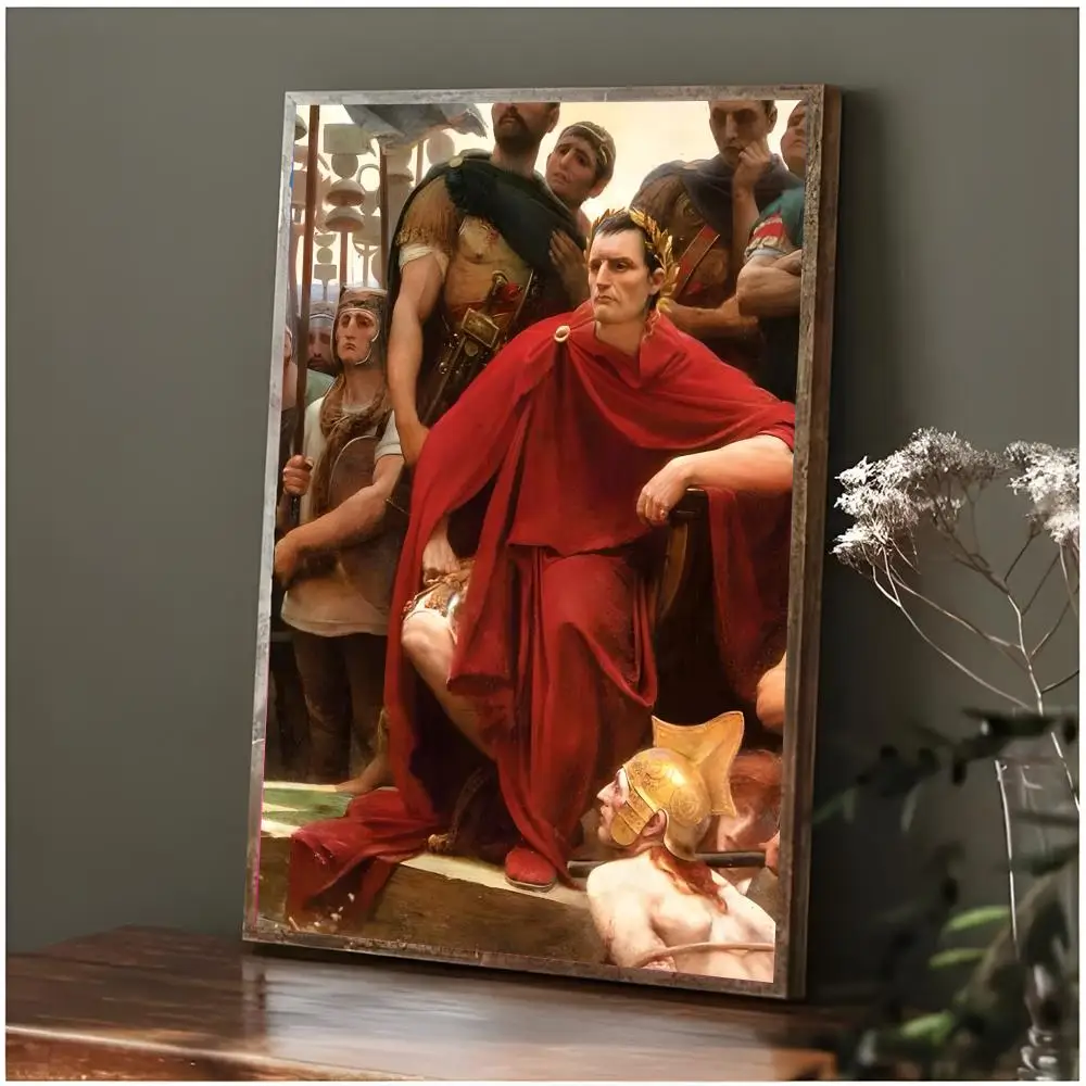 ancient roman historical figure G-Gaius Julius Caesar Poster Modern Wall Art Bedroom Living Room Print Unframed