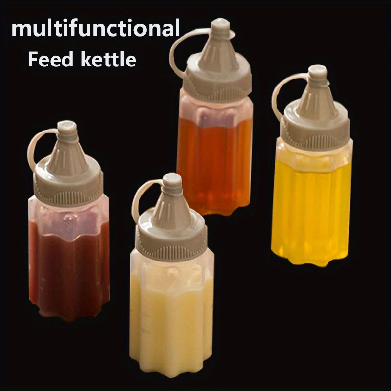 4/8/12PCS Mini Squeeze Bottles Ketchup Condiment Sauce Bottle Honey Mustard Salad Dressing Sauce Bento Container Kitchen Tool image 5