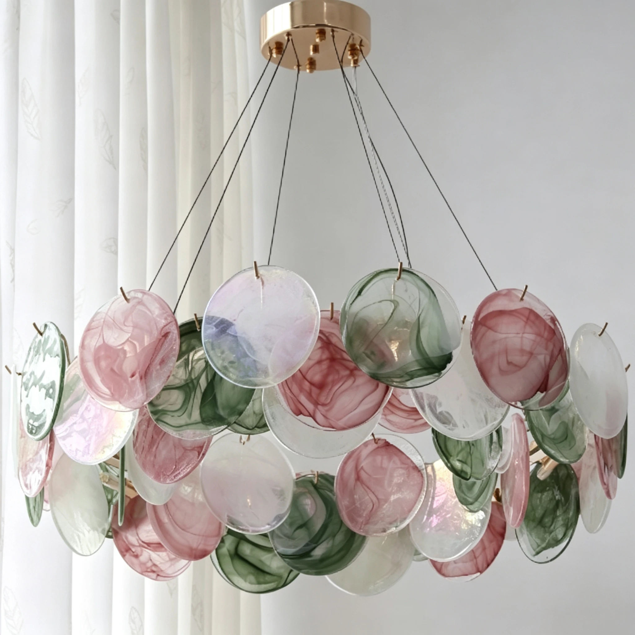 Italy Murano Glass Chandelier Pendant Light for Living Room Bedroom Dining Room Restaurant Modern Glass Chandelier with E14 Bulb