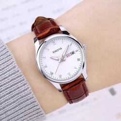 Fashionable Leather Waterproof Men's Watch Band Luminous Women's High-end Luxury Grace Man Woman Quartz Watches Wrist Watch