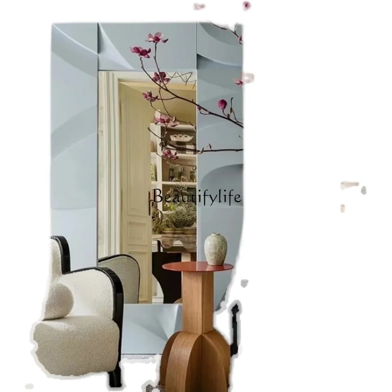 

LMinimalist Full-Length Mirror for Home Use, Quiet Style Large Mirror for Bedroom, Floor-Standing Artistic Mirror