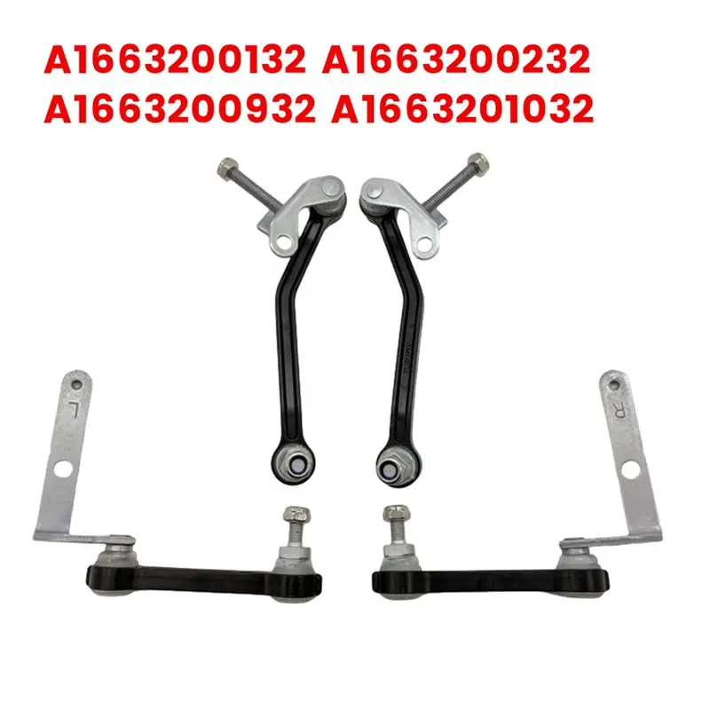 A58X-Set Of 4 Headlight Level Adjustment Rod Link For GLS X166 ML W166 GLE W292 A1663200132 A1663200932 A166320103 view 4