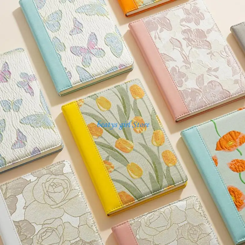 C7AB Thread Stitched Binding Planner Notebook With Lined Pages For Creative Writing