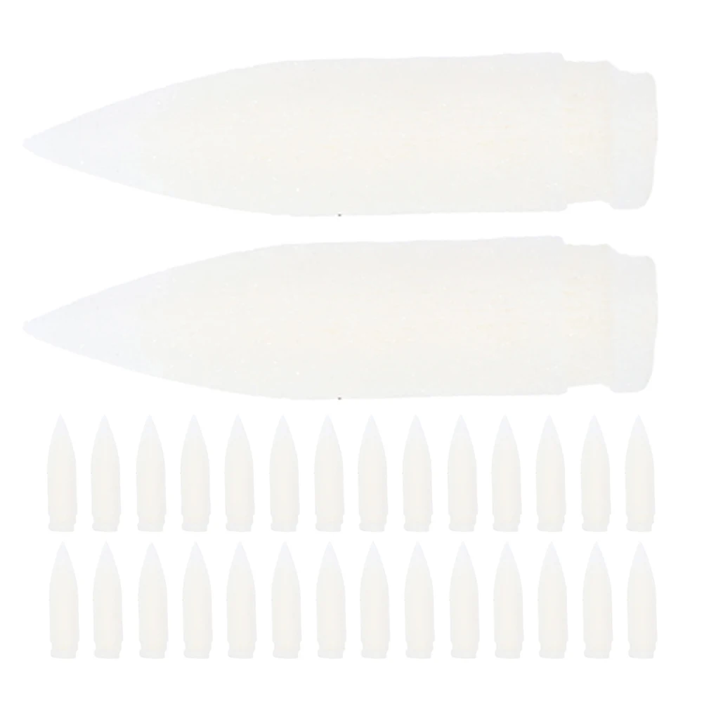 100 قطعة من أقلام التحديد البديلة، أطراف نايلون بيضاء سميكة ودائمة لعلامات الأكريليك المتوافقة مع المدرسة