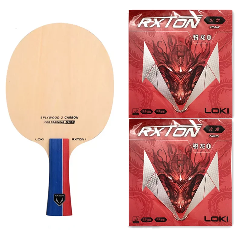 

Лезвие для настольного тенниса LOKI RXTON 1 с 2 подсветками KOKUTAKU или резиной RXTON TRAIN, оригинальная ракетка для пинг-понга LOKI в сборе