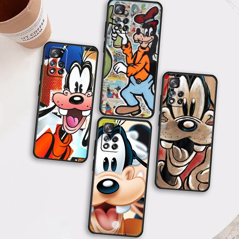 Dog Disney Friend Goofy For Xiaomi Redmi Note 12 Pro 11T 11E 11S 10T 10S Turbo Plus Max Lite 5G Black Soft Phone Case