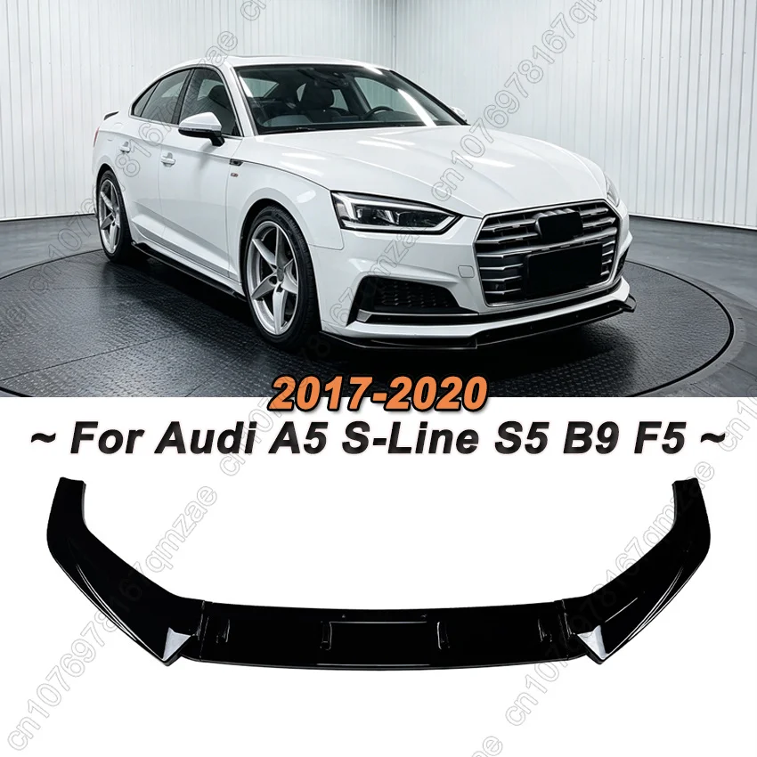 

Car Front Bumper Lip Spoiler Splitter For Audi A5 S-Line S5 B9 F5 Pre Facelift 2017-2020 Front Bumper Lip Chin Canards Bodykit
