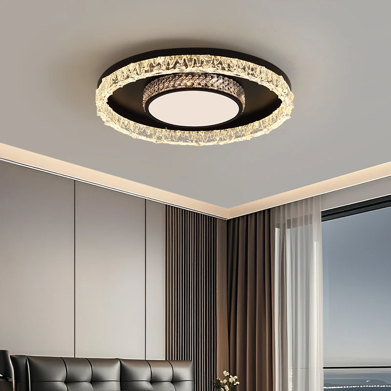 Modern Minimalist Black Gold Contrast Ceiling Light Indoor Lighting Fixtures With Full Spectrum Dimming Capability Room Decor