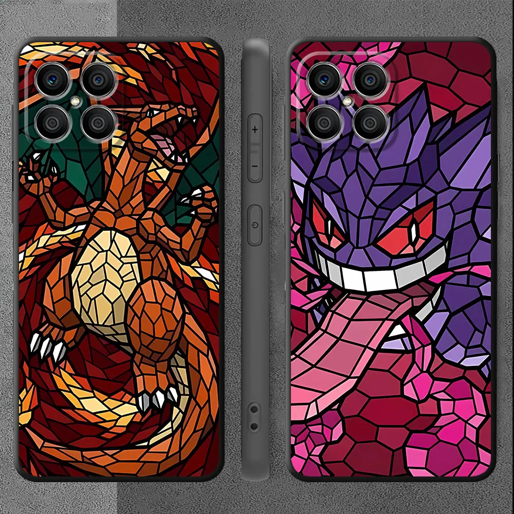 Case For Huawei Honor X8 X8a 8X X9a 90 Lite X7 70 90 50 20 P30 Pro X6 X6a P40 P Smart Z Phone Cover Cartoon Pokemon EEVEE GENGAR