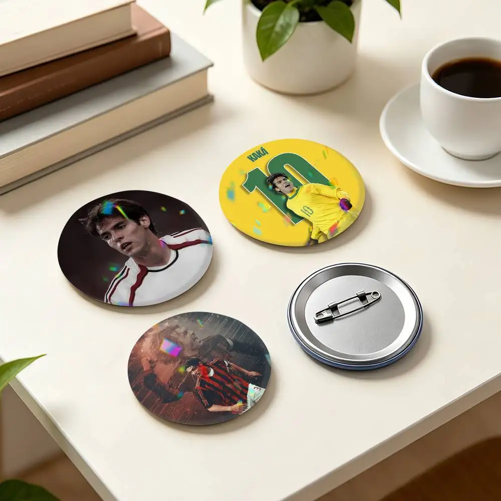 Ricardo Football player Kaka  25mm 32mm 44mm 58mm 75mm Brooches Badges Pins for Accessories Gift